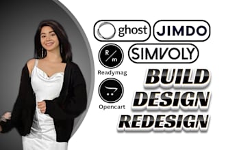 design opencart, redesign simvoly, ghost website, readymag store, jimdo SEO
