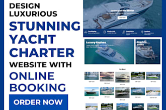 build a luxurious yacht charter website with online booking system