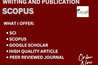 write and publish articles in scopus,sci, indexed peer reviewed journals