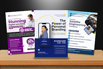 design webinar, online course ad or banner, business webinar flyer, poster