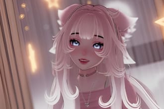 3d anime vrc avatar vrchat avatar vtuber model vrm model vroid humanoid avatar