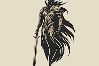 design unique medieval, fantasy, rpg, mmorpg game logo title
