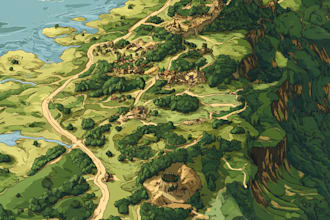 create a fantasy atlas map, vector world map