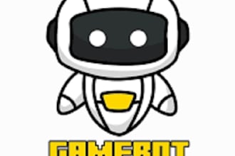 develop automation game bot, video game bot, ai game bot, ui ux, web game bot