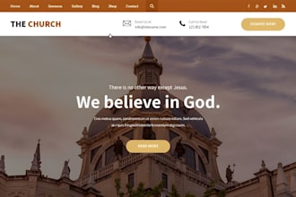 wordpress non profit website, church, donation, charity, website, wix website
