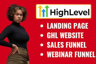 build gohighlevel landing page go high level website go highlevel funnel expert