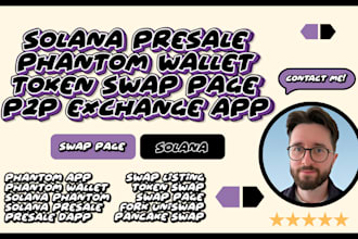 solana phantom wallet, solana presale dapp, p2p crypto exchange, token swap page