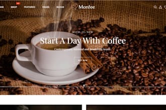design coffee shopify store coffee website beverages store tea shopify store