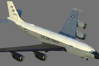 do realistic 3d aircraft, 3d aeroplane for modelling and animation