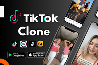 get tik tok clone app short live video streaming tiktok app music stream app