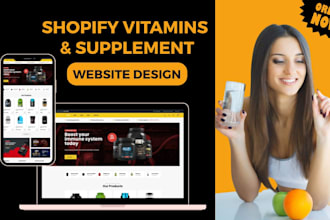 design health website or vitamins and supplement shopify dropshipping store