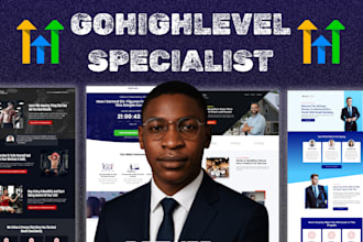 clone or design gohighlevel website go high level funnel ghl landing page VA