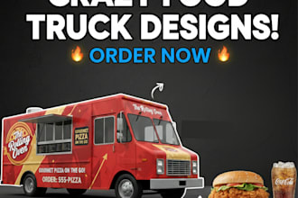 do food truck wrap, truck wrap, food trailer  vehicle wrap, van wrap, cart wrap
