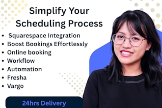 set up acuity, squarespace scheduling vargo fresha booking integration