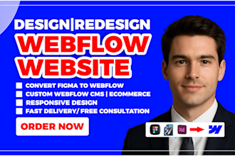 design or develop webflow website, webflow expert, figma to webflow framer