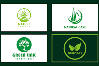 design modern natural eco vector medical and herbal business logo