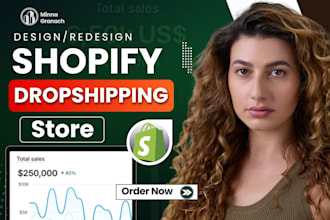 design shopify store, redesign shopify dropshipping store, build shopify website