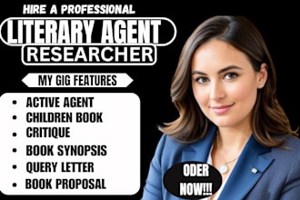 find literary agent for your children book fiction and nonfiction book novel