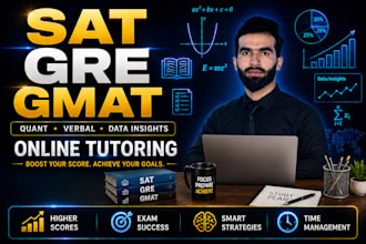 be your math tutor for sat, gmat, gre and act math test prep