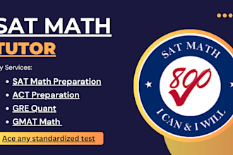 be your math tutor for sat, act, gre and gmat math test prep