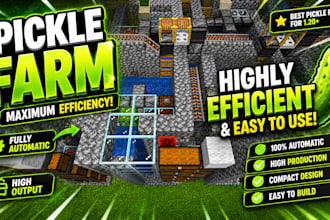 build custom minecraft farms automatic, mob, and more for java and bedrock