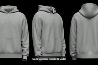 create custom 3d hoodie mockup design 3d t shirt design 3d streetwear design