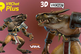 create vrc avatar, vr character, vrchat, vroid, vtuber model, fursona