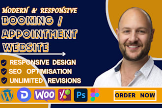 create responsive booking and appointment website for cleaning, taxi, hotel, med