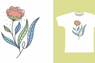 do beauty flower logo, floral, botanical, t shirt design