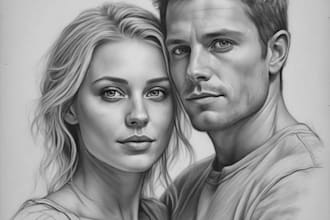 draw realistic pencil sketch portrait drawing from photo