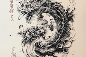 create a japanese tattoo design for you