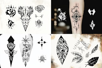 create a minimalist or tribal tattoo in my art style