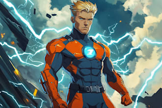 desing a superhero cartoon character for you