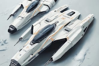 design spaceship, sci fi illustration and sci fi art