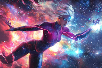 do your amazing superhero cartoon character from your photo