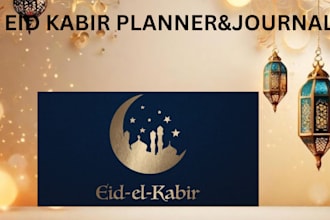 design a custom eid kabir planner and journal with prayer and  gratitude 2025