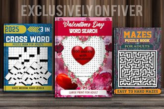 design sudoku word search mazes crossword puzzle book