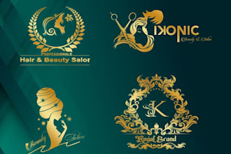 do beautiful and professional nails salon logo design