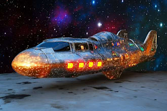 design a spaceship, sci fi illustration and sci fi art