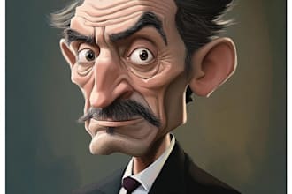 draw cool cartoon caricature for you