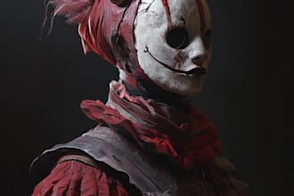 drow fantasy and fantasy horror character illustration