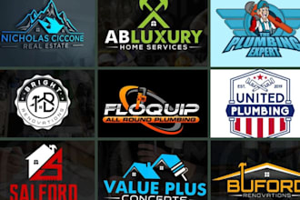 do construction painting home repair and handyman logo