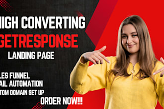design getresponse landing page sales page squeeze page lead capture page