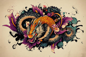 create traditional tattoo, logo design old school design
