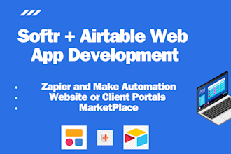 develop softr and airtable integrated web apps for you