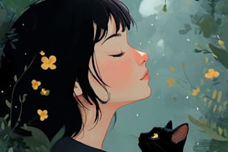 do anime and manga character art illustration, chibi