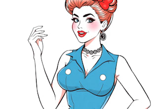 draw a pin up girl and pin up girl