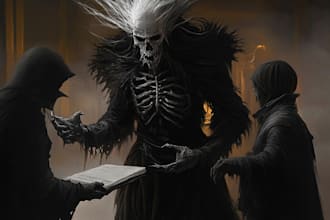 do fantasy horror character art for you