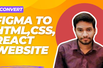 convert figma design to HTML, CSS,tailwind, react, nextjs