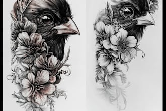 create professional realistic tattoo design